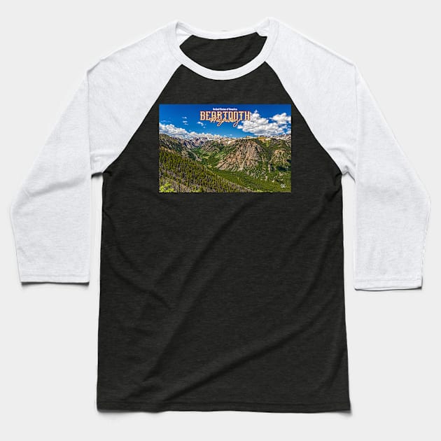 Beartooth Highway Wyoming and Montana Baseball T-Shirt by Gestalt Imagery